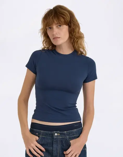 Organic Basics Flex Tee Midnight Blue M