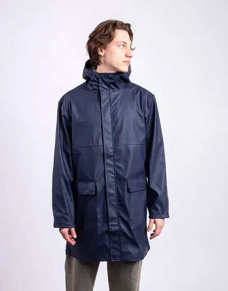 Herschel Supply Long Classic Rain Jacket Men's Darkest Navy M