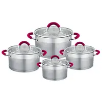 Haus Roland Sada nerezového nádobí 8 ks, s vínovými úchyty