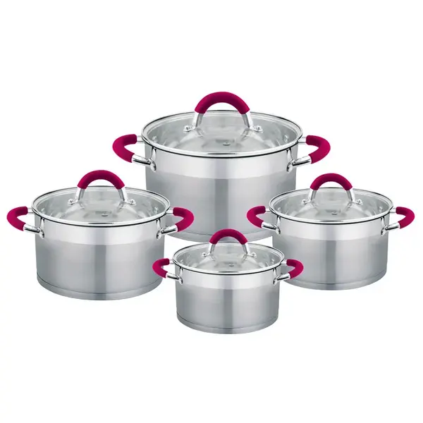 Haus Roland Sada nerezového nádobí 8 ks, s vínovými úchyty
