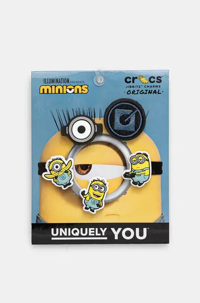 Připínačky pro dětské boty Crocs Minions 5-pack