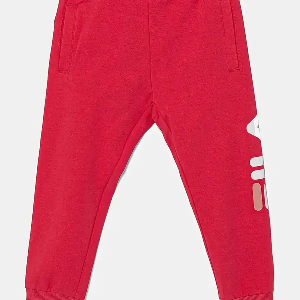 Dětské tepláky Fila BALBOA růžová barva, s potiskem, FAK0124