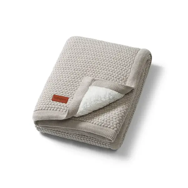 BABYONO Deka bavlněná s fleecovou podšívkou 75 x 100 cm šedá