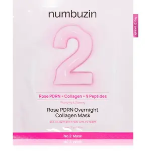 Numbuzin No. 2 Rose PDRN OverNight Collagen Mask hloubkově vyživující maska na noc 4 ks