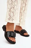 Dámské pantofle s přezkou černé Melivra