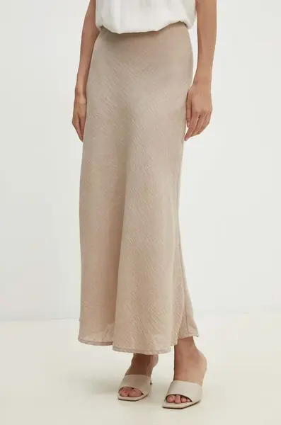Sukně Answear.LAB béžová barva, maxi