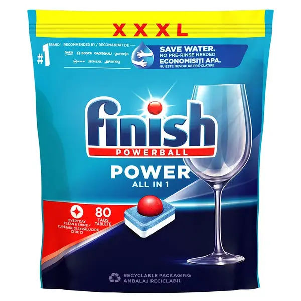 FINISH Power All in 1 Tablety do myčky nádobí 80 ks