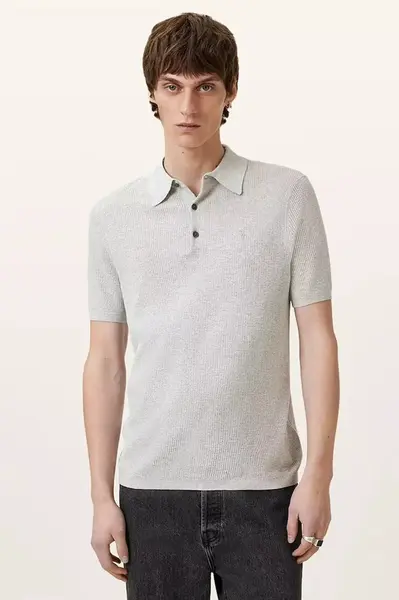 Bavlněné polo tričko AllSaints AUBREY SS