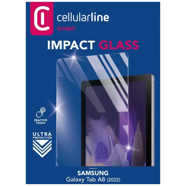 Tvrzené sklo Cellularline Glass pro Samsung Galaxy Tab A8 (2022)