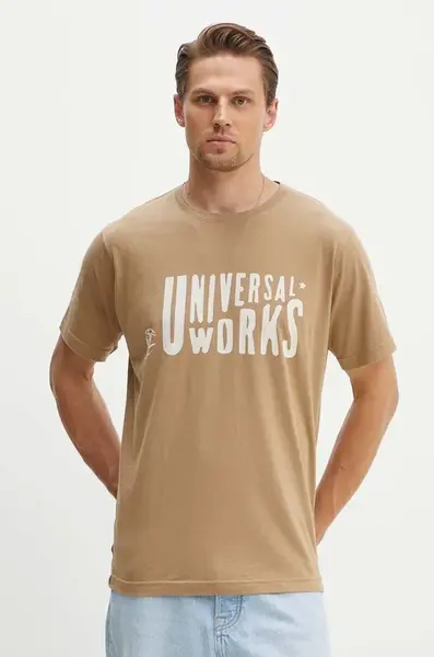 Bavlněné tričko Universal Works Mystery Train Print Tee