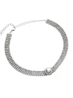 SOHI Retiazka 'Mehak'  strieborná / perlovo biela