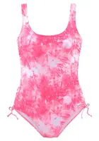 VENICE BEACH Jednodielne plavky  ružová / biela