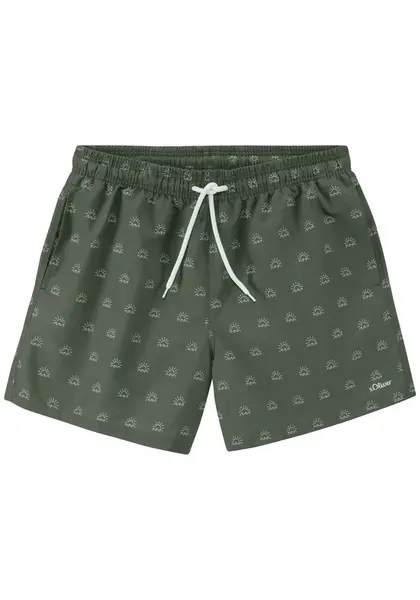 s.Oliver Plavecké šortky  olivová / biela