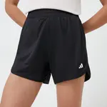 Tréninkové šortky adidas Performance Pacer černá barva, hladké, high waist, IQ2576