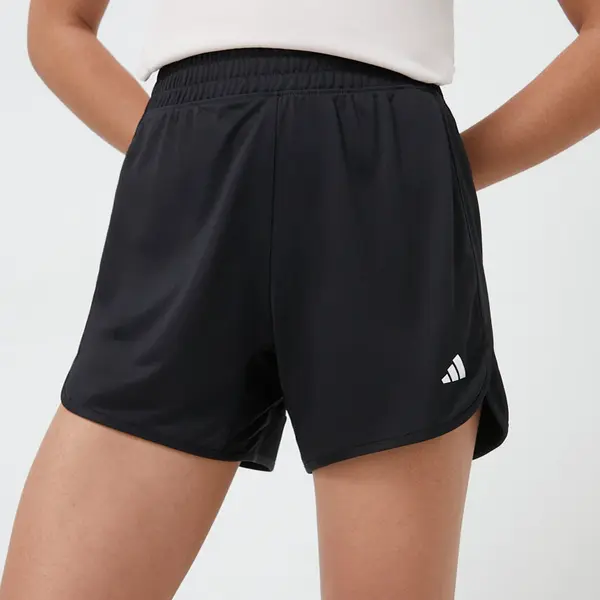Tréninkové šortky adidas Performance Pacer černá barva, hladké, high waist, IQ2576