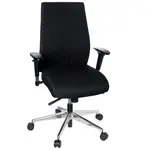 MID.YOU OTOČNÁ ŽIDLE, plochá tkanina, černá