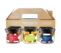 HoneyMix Dárková sada medů Jahoda, borůvka a citrón-máta 3x140 g