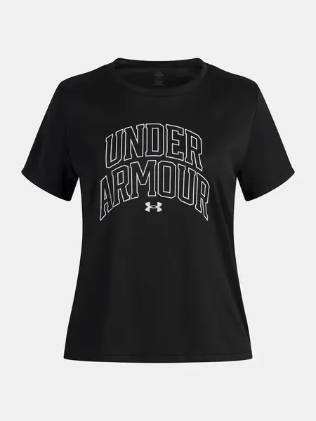 Dívčí tričko Under Armour Tech Varsity Graphic SS-BLK - Holky