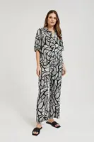 Marisse Women's Trousers L-Sp-4332 Black_White