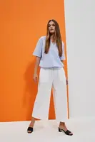 Marisse Women's Trousers L-Sp-4018 White