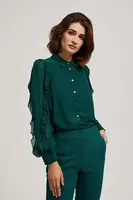Shirt with ruffles on the sleeves