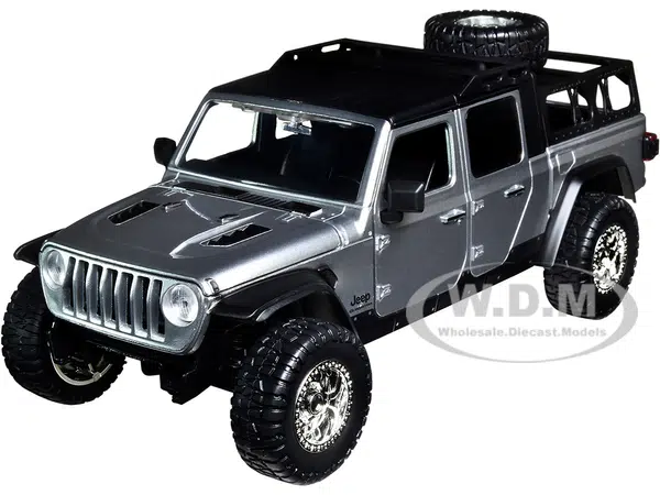 2020 Jeep Gladiator Pickup Truck Silver with Black Top "Fast & Furious" Series 1/24 Diecast Model Car by Jada