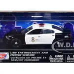 2011 Dodge Charger Pursuit Black and White "LAPD (Los Angeles Police Department)" 1/43 Diecast Model Car by Motormax