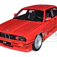 1988 BMW 3 Series M3 E30 Red 1/24 Diecast Model Car by Bburago