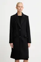 Vlněný kabát BOSS Classin černá barva, 50548371