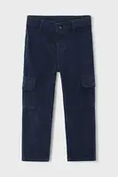 Dětské manšestrové kalhoty Mayoral cargo corduroy tmavomodrá barva, 4564