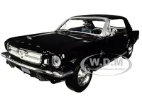 1964 1/2 Ford Mustang Black 1/24 Diecast Model Car by Motormax