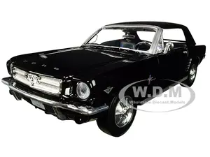 1964 1/2 Ford Mustang Black 1/24 Diecast Model Car by Motormax