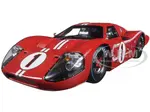 Ford GT MK IV 1 Red with White Stripes 24H of Le Mans (1967) 1/18 Diecast Model Car by Shelby Collectibles
