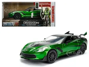 2016 Chevrolet Corvette Crosshairs Green From "Transformers 5" Movie 1/24 Diecast Model Car by Jada Metals