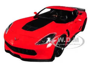 2017 Chevrolet Corvette Z06 Red 1/24-1/27 Diecast Model Car by Welly