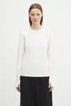 Tričko s dlouhým rukávem Pangaia Cotton-Stretch Long-Sleeved Top bílá barva, 10002429