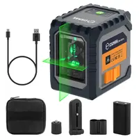 CIGMAN CM-G02A 2 Lines Laser Level Selectable Laser Lines Rechargeable Battery 100 Ft Visibility Rotatable 360°
