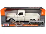 1969 Ford F-100 Pickup Truck Cream "Timeless Legends" Series 1/24 Diecast Model Car by Motormax