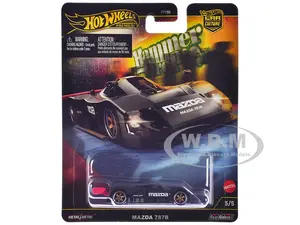 Mazda 787B Prototype Race Car Black "Hammer Drop" Series Diecast Model Car by Hot Wheels