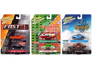 Johnny Lightning "2-Packs" 2024 Release 1 Set A of 6 pieces 1/64 Diecast Model Cars by Johnny Lightning