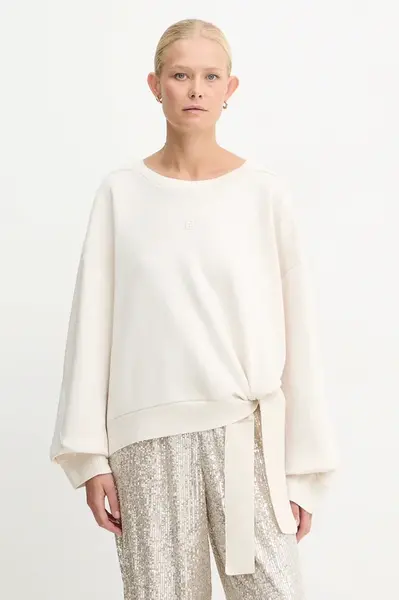 Mikina BOSS Essega dámská, béžová barva, hladká, 50550338