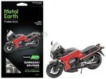 Model Kit Kawasaki GPz900R Motorcycle Red and Black (Challenging Difficulty) Steel Model by Metal Earth