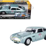 Aston Martin DB5 RHD (Right Hand Drive) 5 Light Blue Metallic "GT Racing" Series 1/24 Diecast Model Car by Motormax