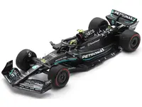 Mercedes-AMG F1 W14 E Performance 44 Lewis Hamilton "Petronas" 2nd Place Formula One F1 "Spanish GP" (2023) with Acrylic Display Case 1/18 Model Car