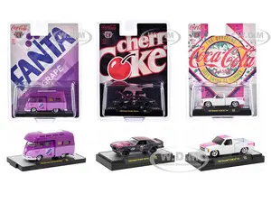 "Sodas" Set of 3 pieces Release 39 Limited Edition to 9250 pieces Worldwide 1/64 Diecast Model Cars by M2 Machines