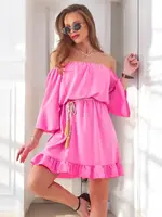 Resti Women's mini dress Spanish style with long sleeves and rhinestones