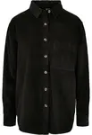 Women's corduroy oversized shirt black