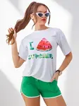 Resti Women's sports set with t-shirt and shorts Watermelon