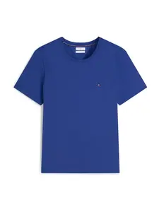 TOMMY HILFIGER Tričko 'Flag Embroidery Slim'  námornícka modrá