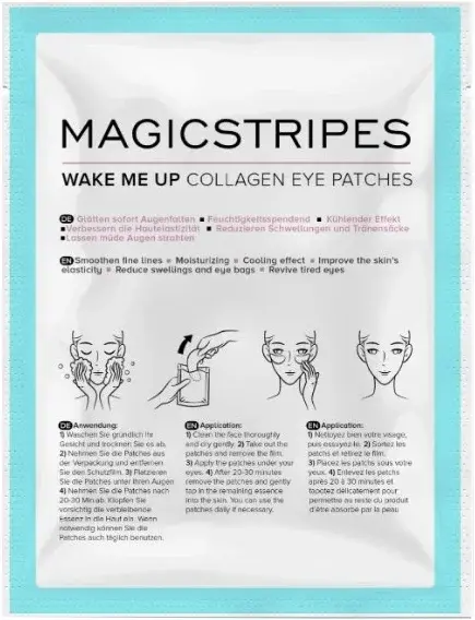 MAGICSTRIPES Kolagenová maska na oční okolí (Wake Me Up Collagen Eye Patches) 1 ks